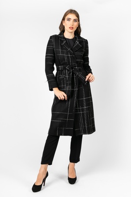 Классическое длинное пальто PARKA+ 0922 Чорний 40
